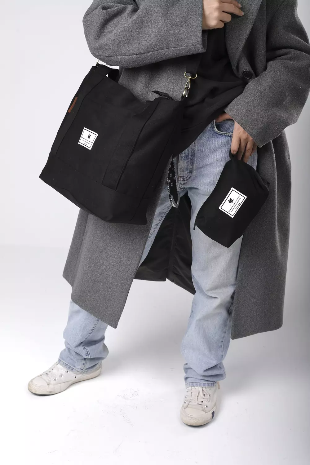 Sahara shoulder tote bag-black  3