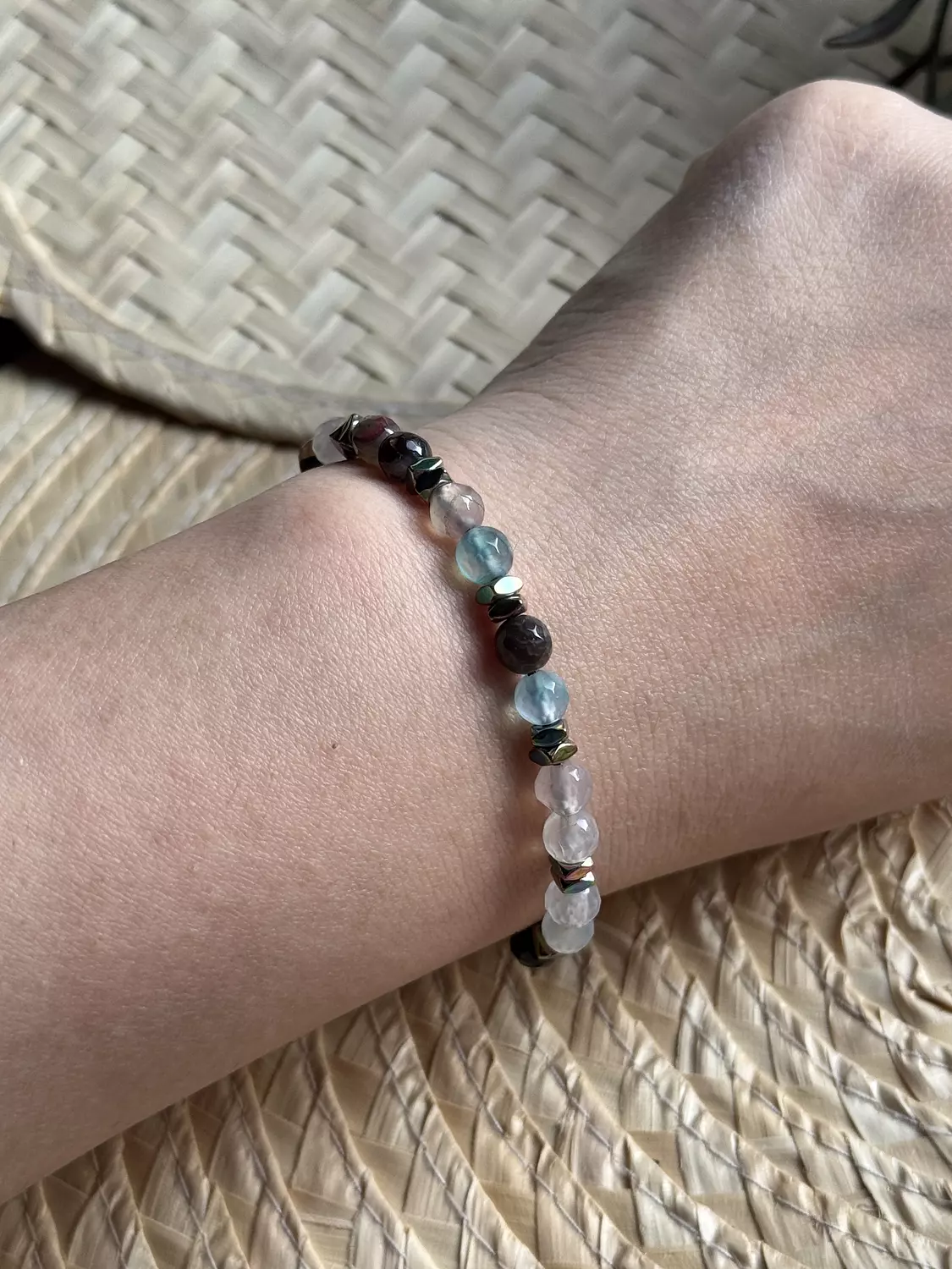 Hematite / Agate Grey Bracelet ( Stock ) 2