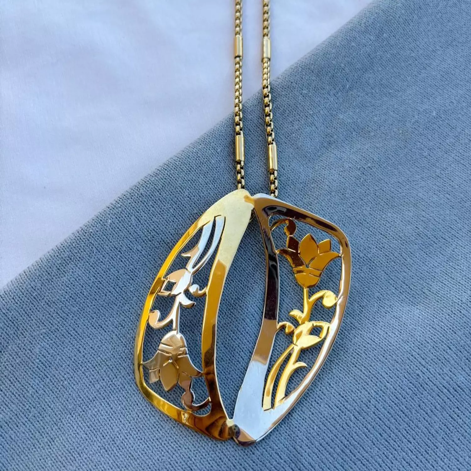 Handcrafted Copper Lotus Flower hover image