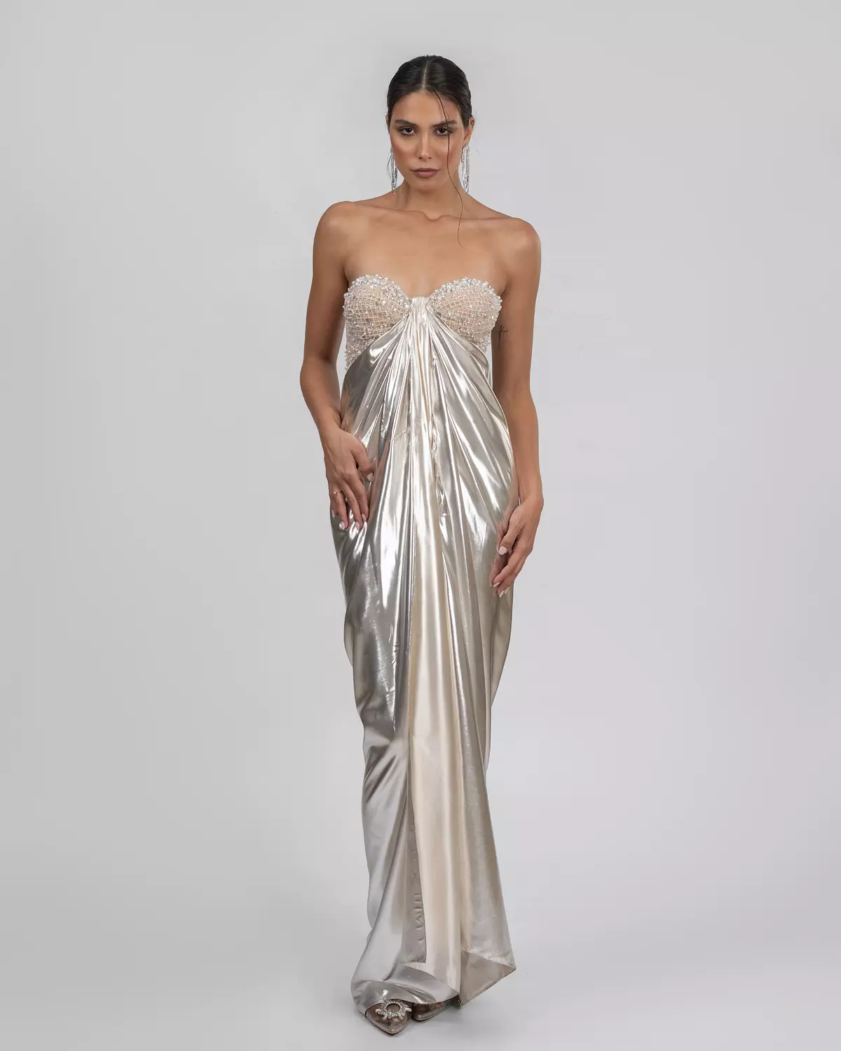 Radiant Pearl Corset Gown image