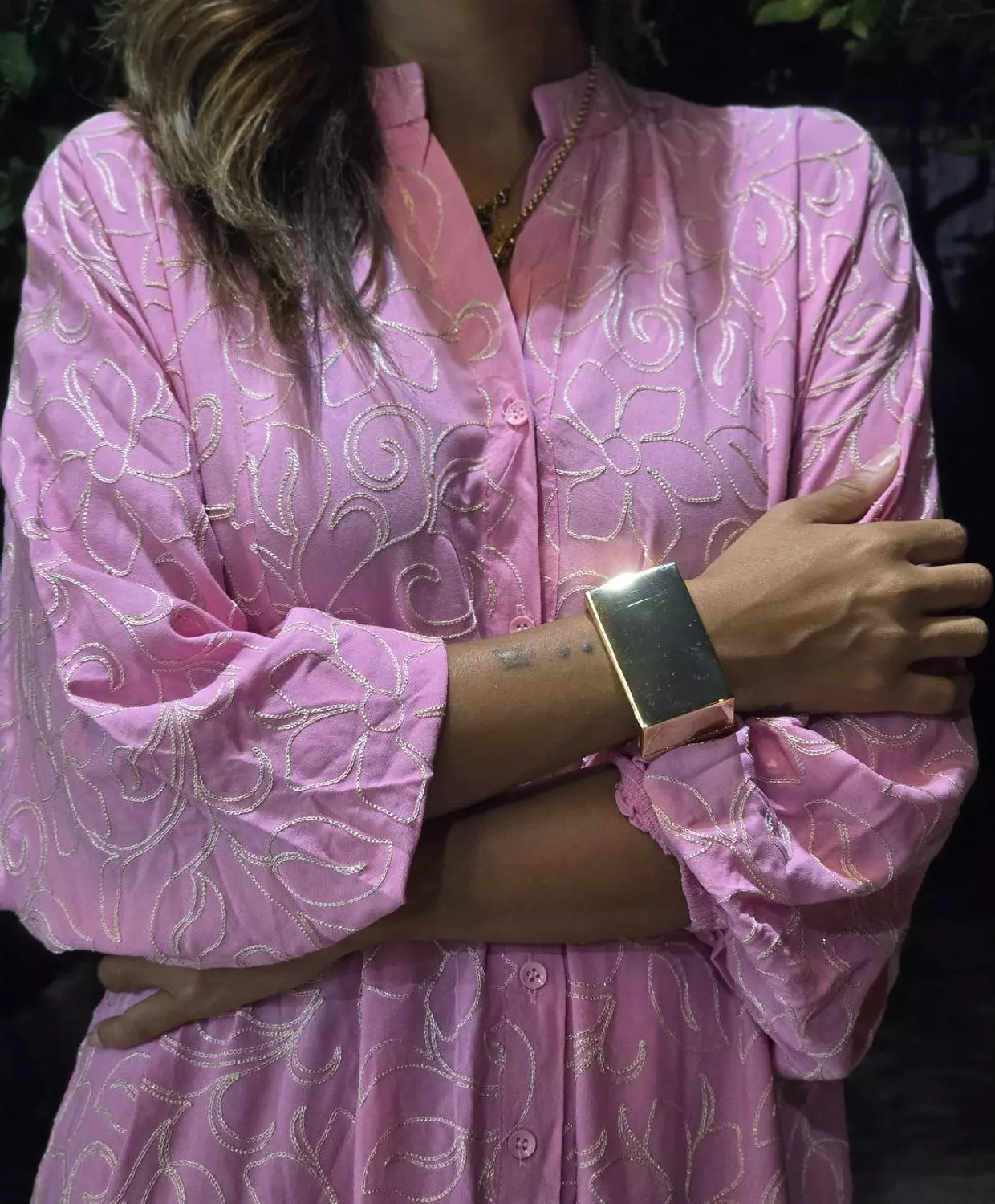 Pink Embroidery Dress 3