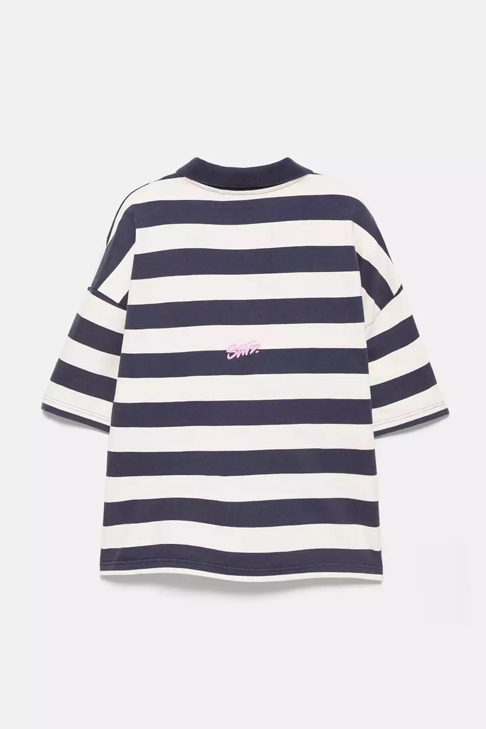 PULL&BEAR STRIPED POLO SHIRT - BLUE/GREY 5