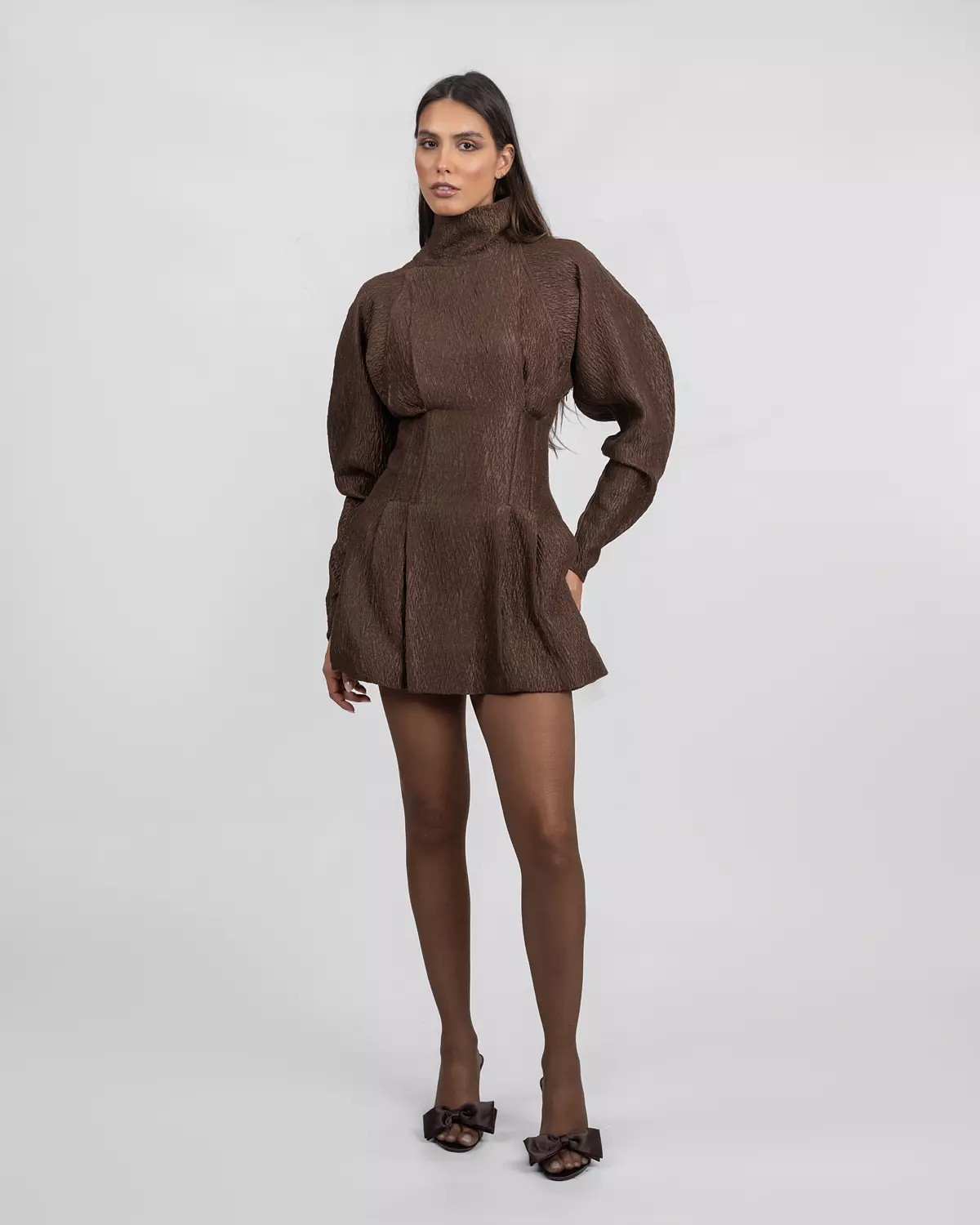 Micro Balloon Mini Dress hover image