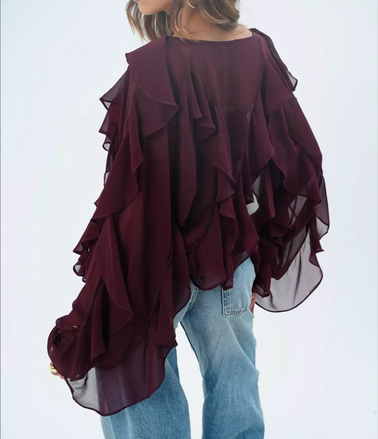 Raffled chiffon blouse 2