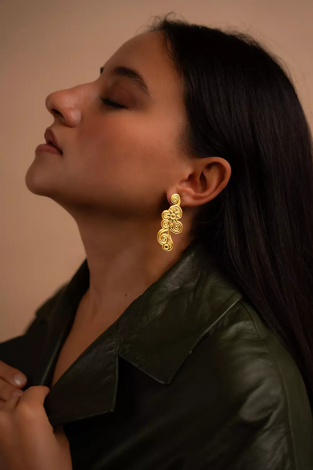 Golden Palm Earrings image