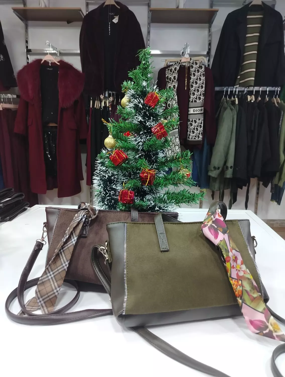 Suede Bag with long strap hover image