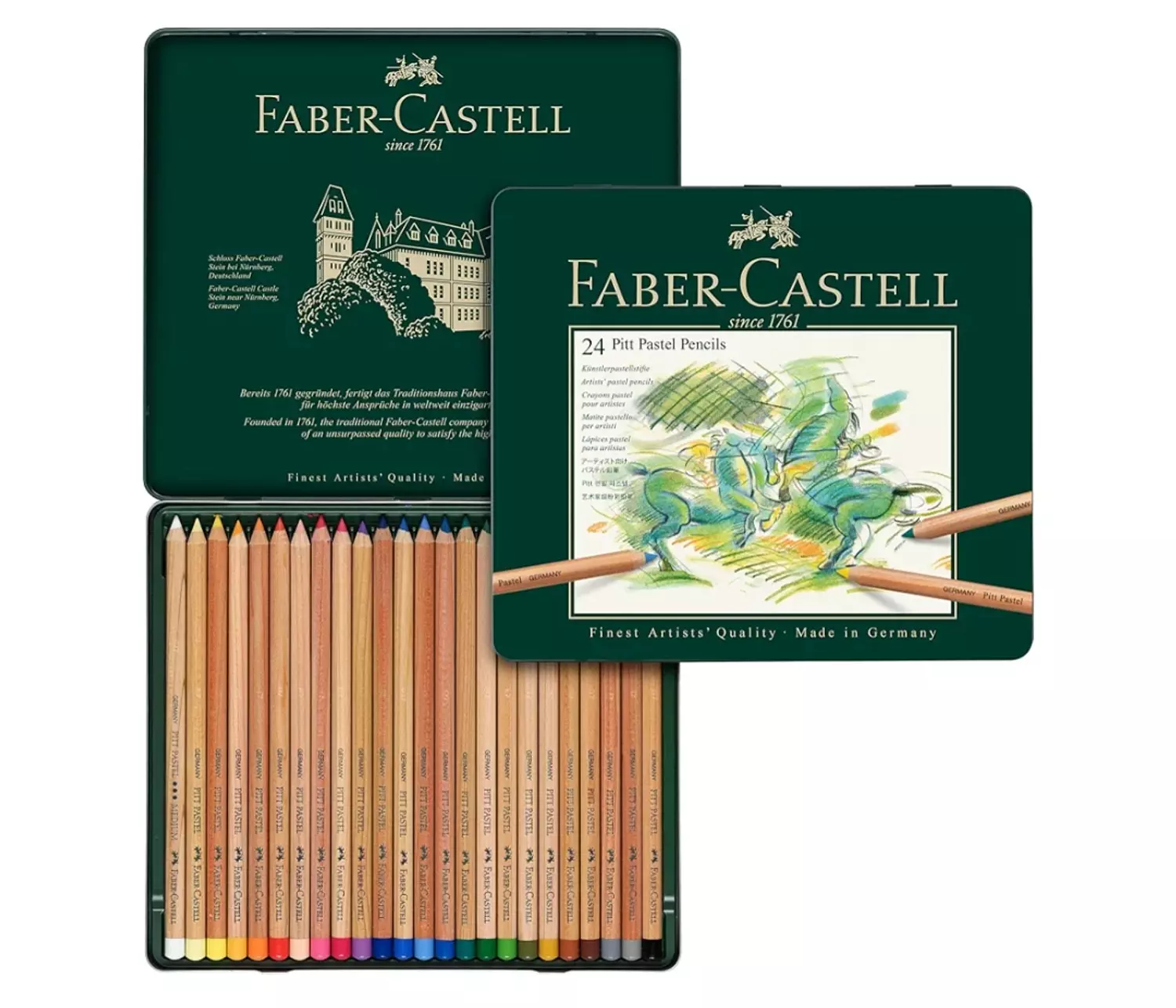 طقم اقلام باستيل فابركاستيل 24 لون Faber Castell Pitt Pastel Pencil 24 image