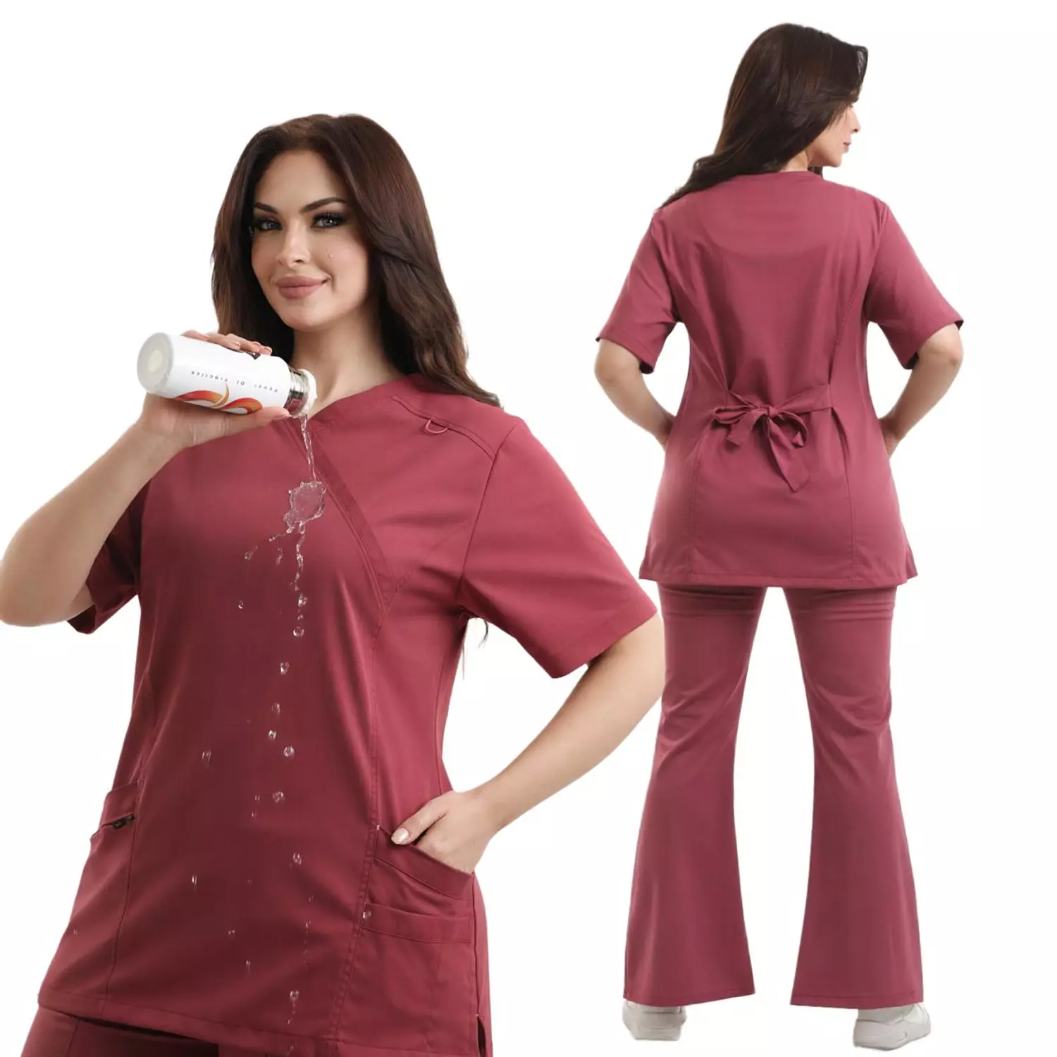 Maroon New Flexi Scrub image