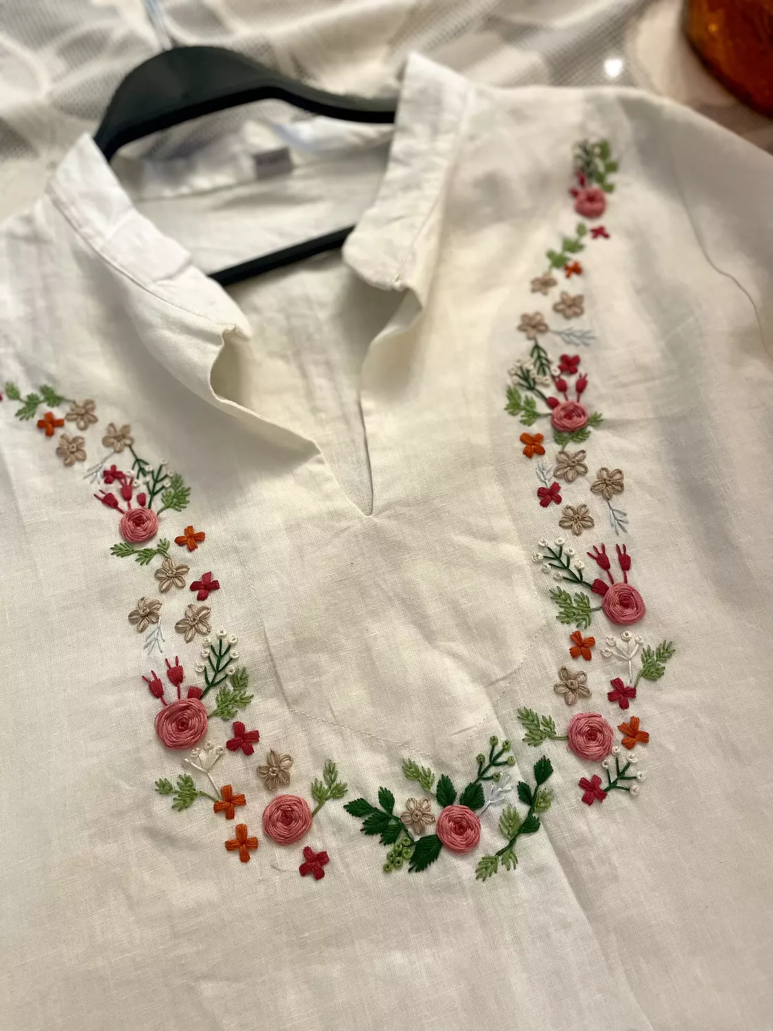 Collar Off white Floral  Dress   image