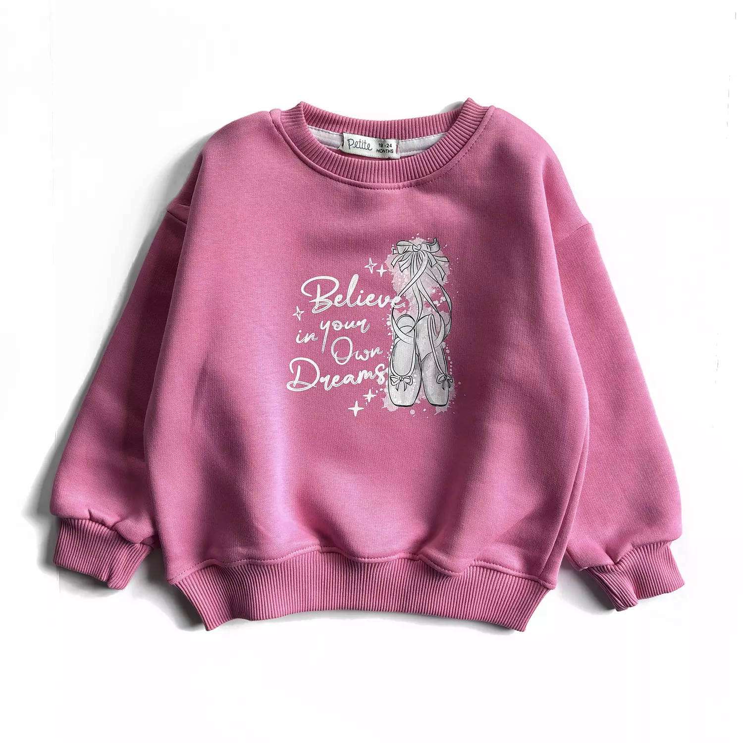 Ballerina Shoes Cotton Fleece Sweatshirt 