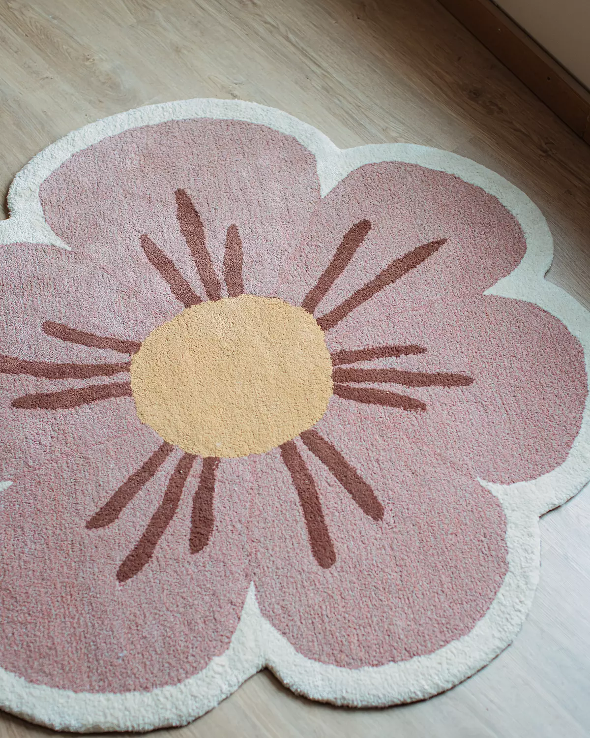 Pink Flower Tufted Carpet image