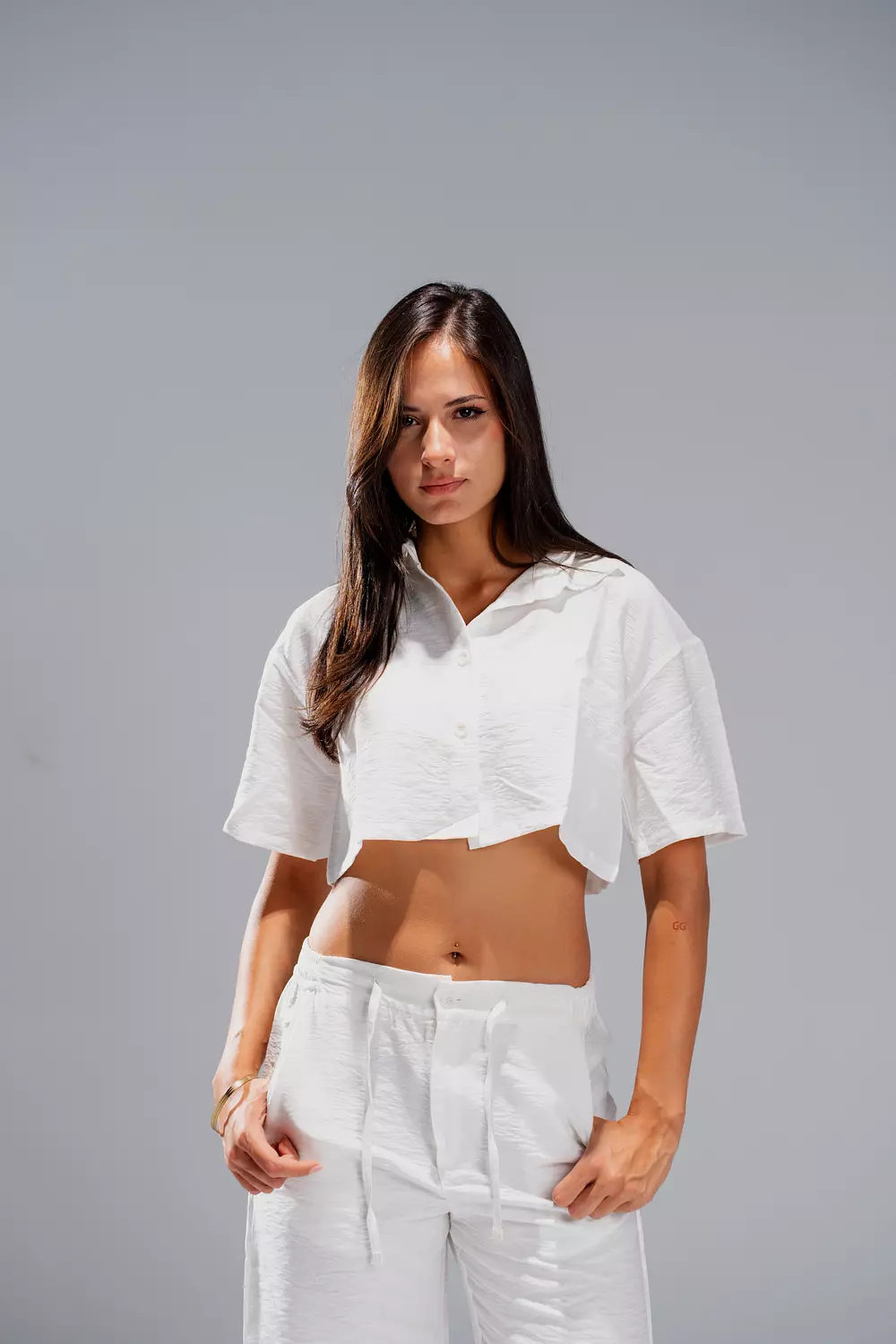 Linen Cropped Shirt 4