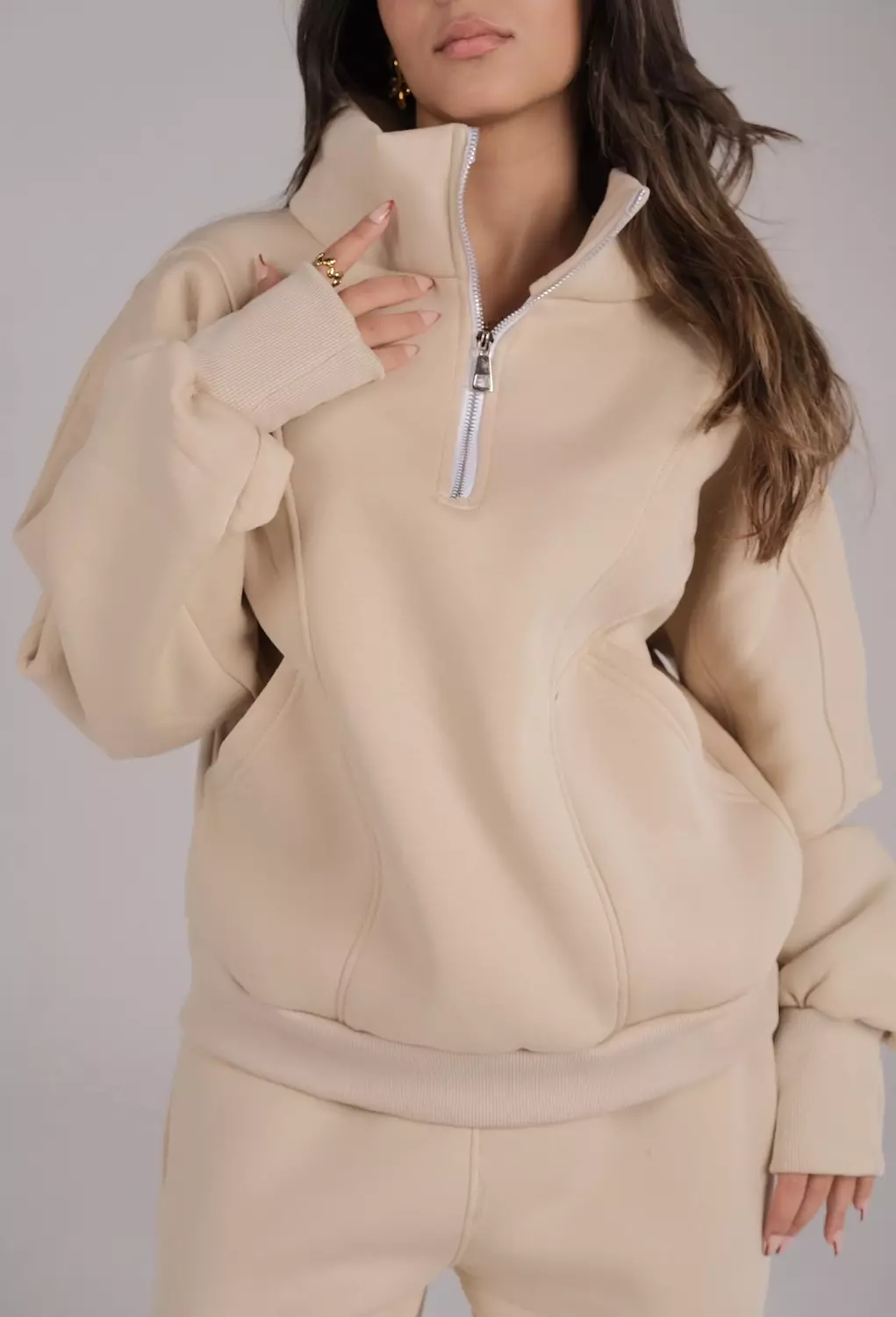 Finger Quarter zip Sweater  8