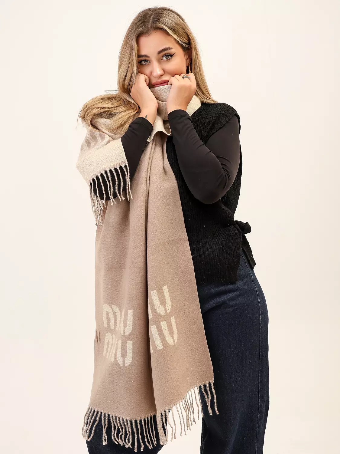 MIU MIU WOOL SHAWL 4