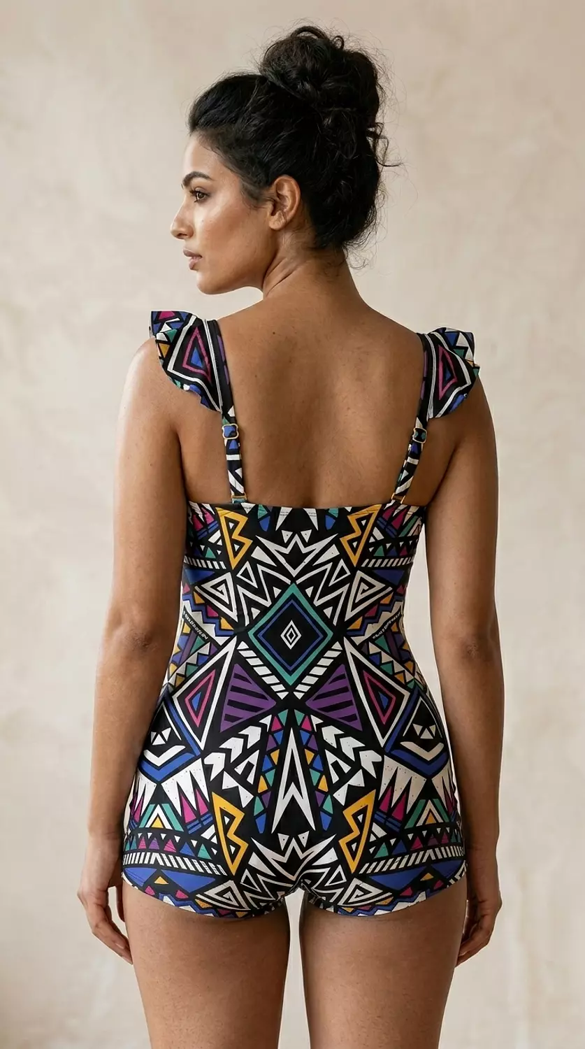 Tribal Double Shoulder Ruffle 4