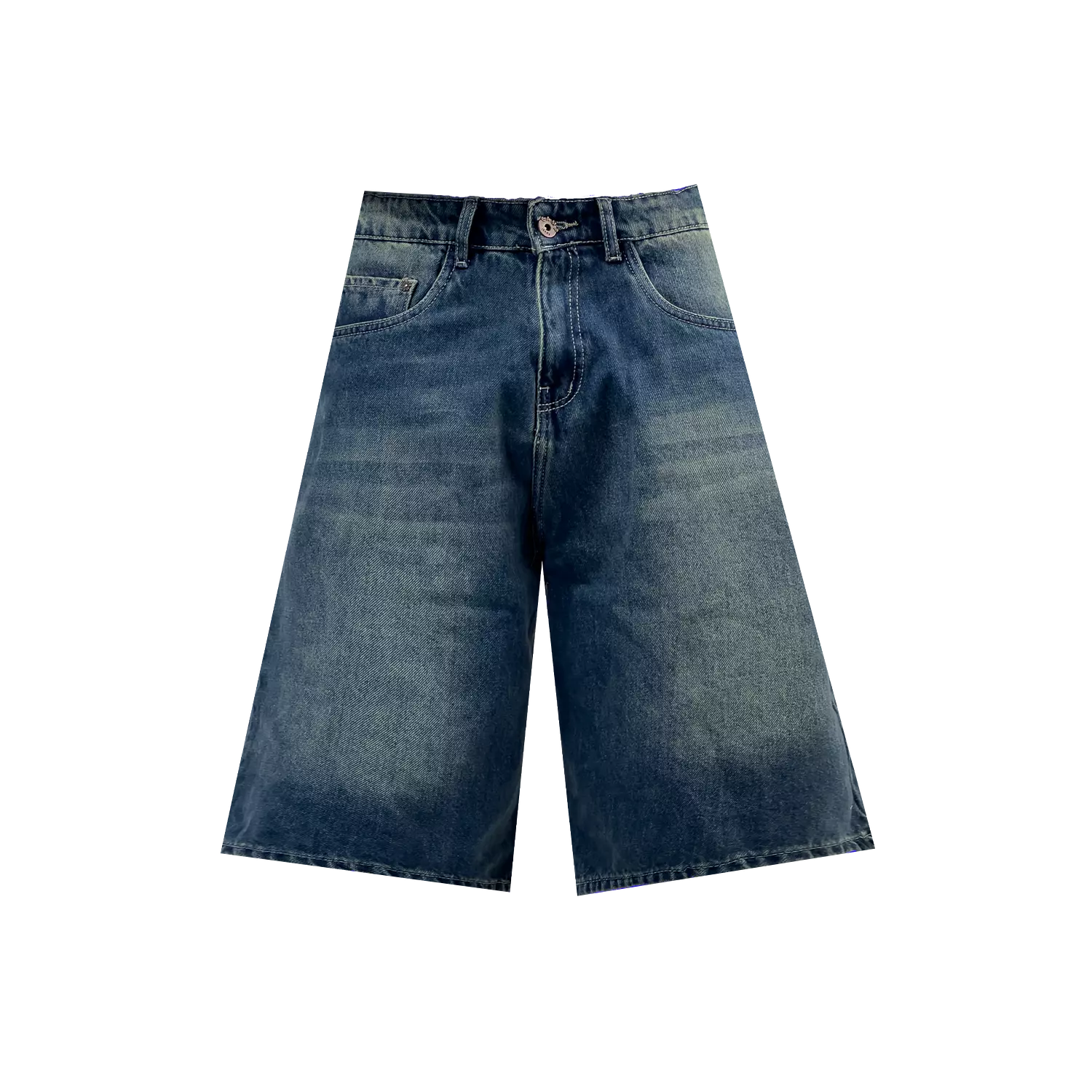 Baggy denim Bermuda jorts image