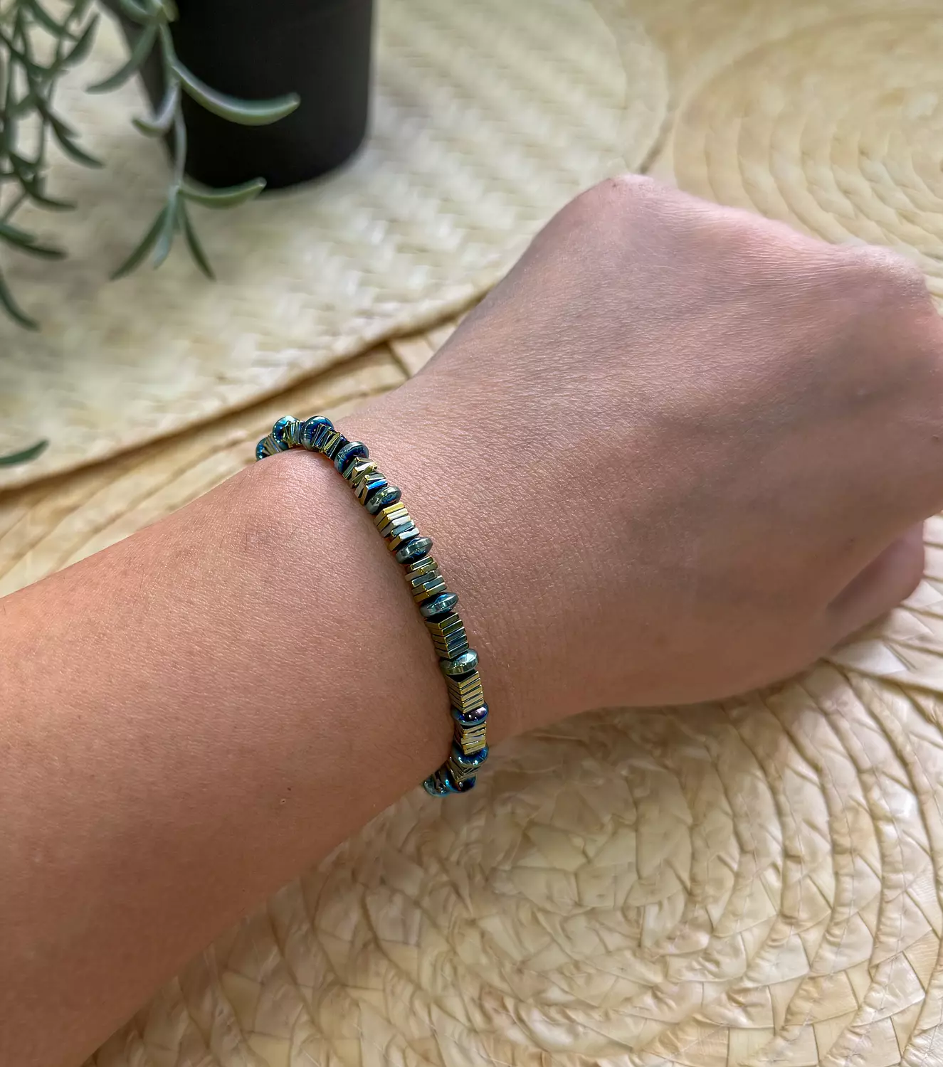 Hematite Green Bracelet ( Stock ) image