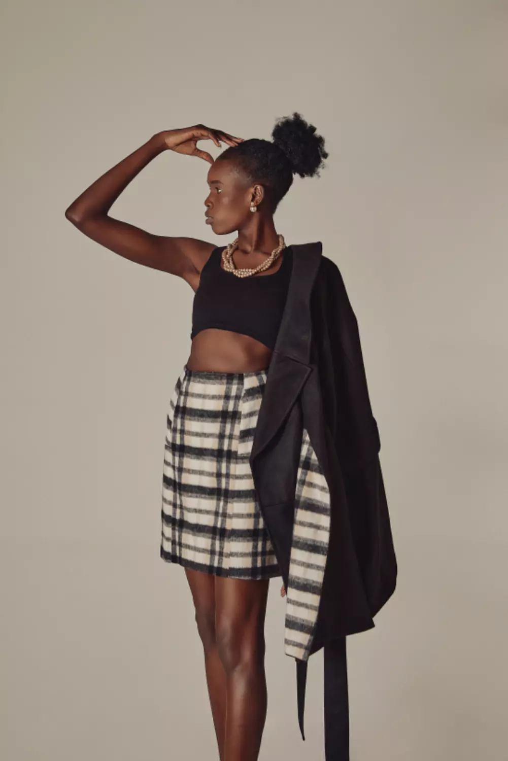 Blazer cape and skirt hover image