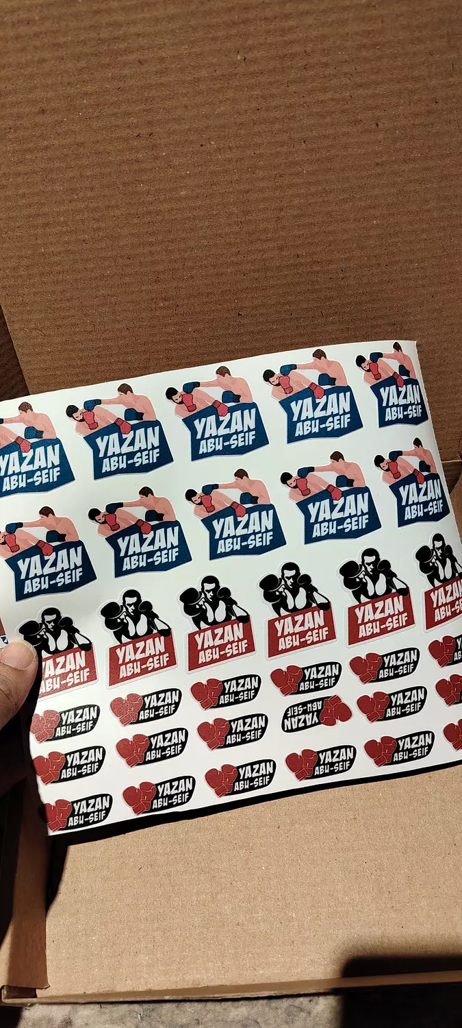 Kick Boxing School Labels Stickies 3