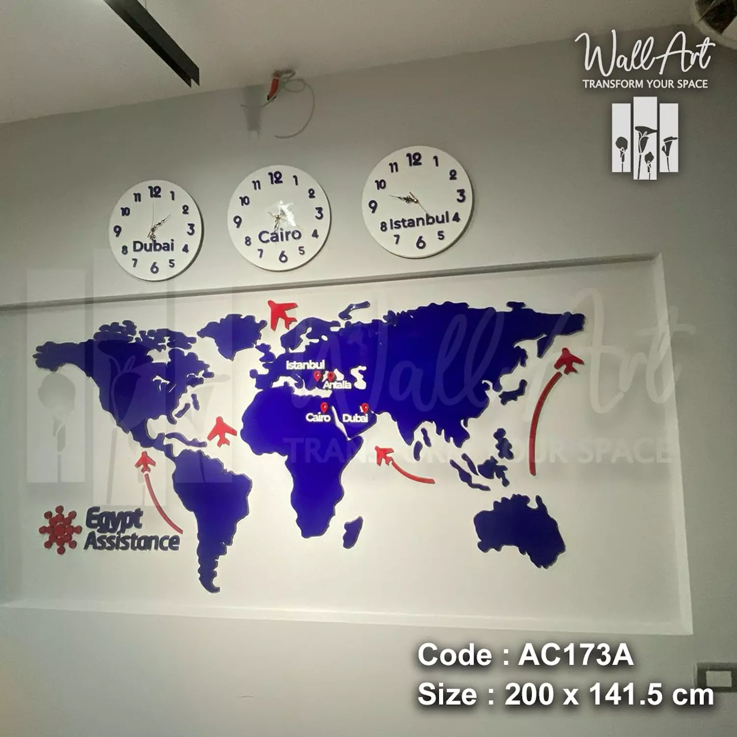 AC173-Coloured Acrylic Map    8
