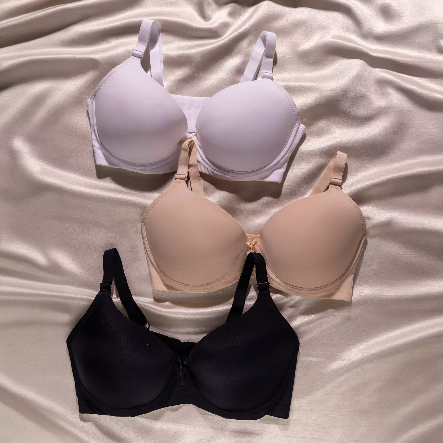 3pk Silk Wired Full Cup T-shirt bra 1