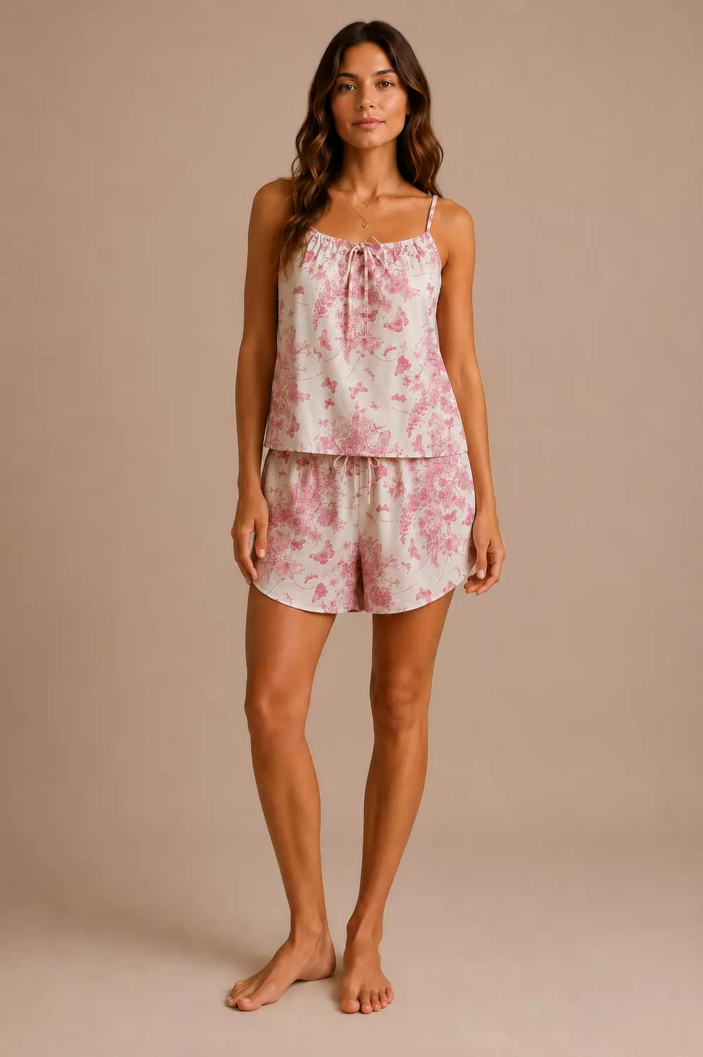 Camisole Set | Pink Floral image