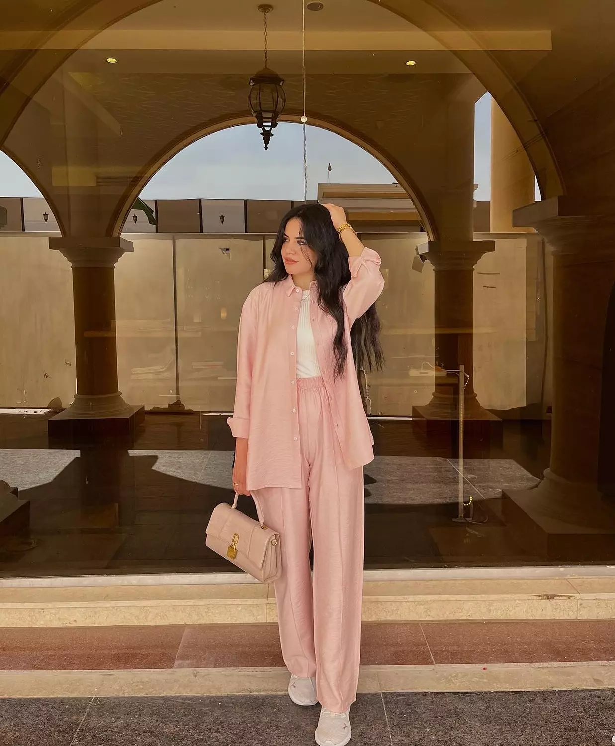 Powder Pink Linen Comfy Set 6