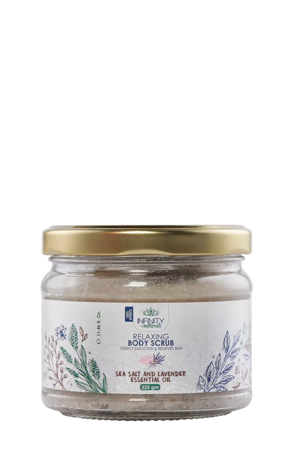 Infinity - Relaxing Body Scrub Sea Salt & Lavender Essential Oil - 325 gm  image