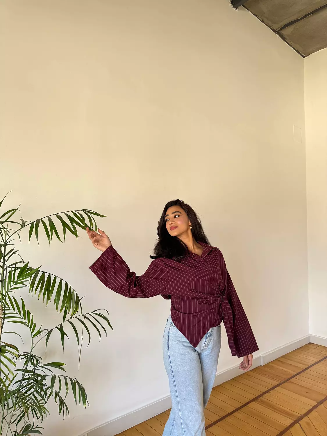 Pinstripe Wrapped Shirt 9