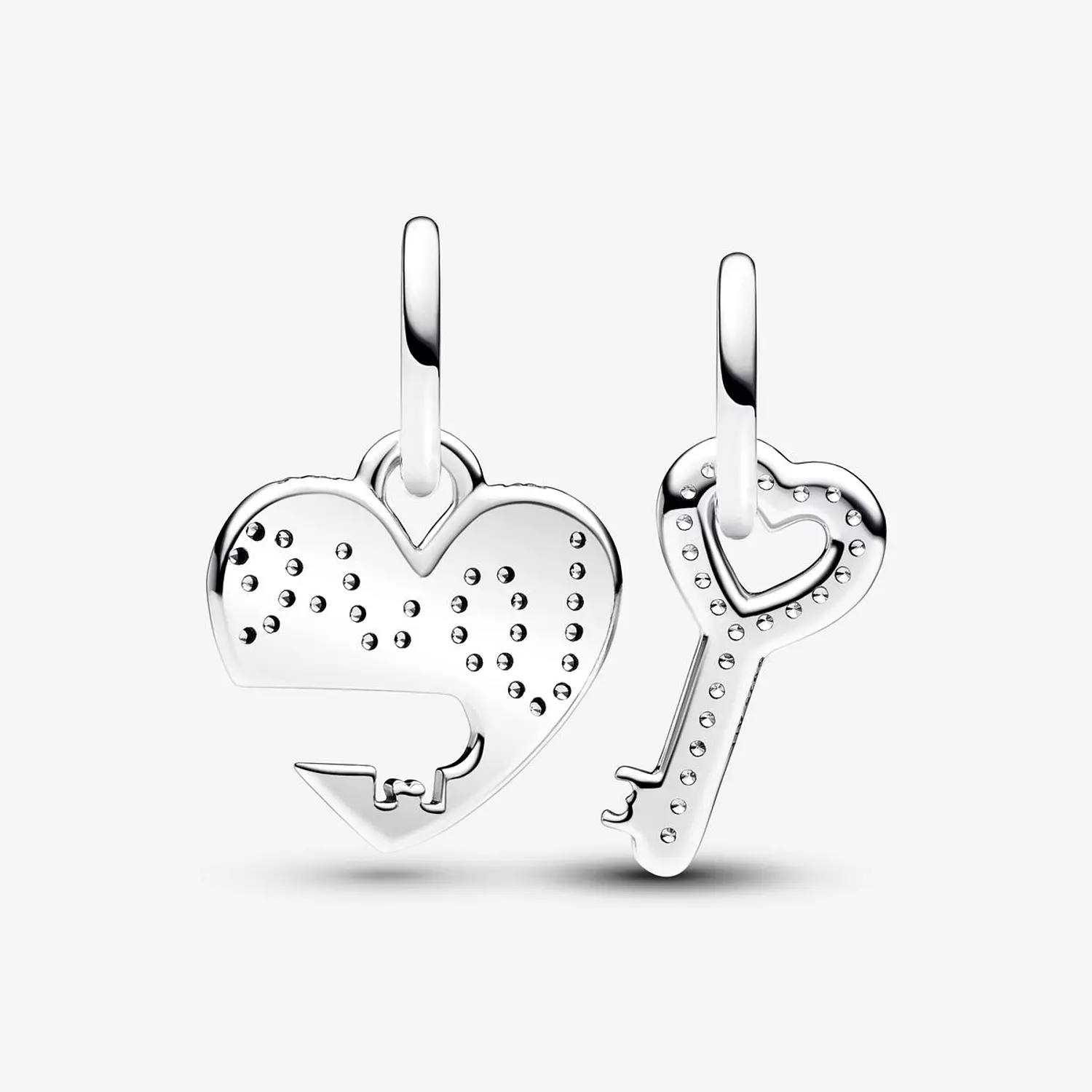 Splittable Heart & Key Dangle Charm 1