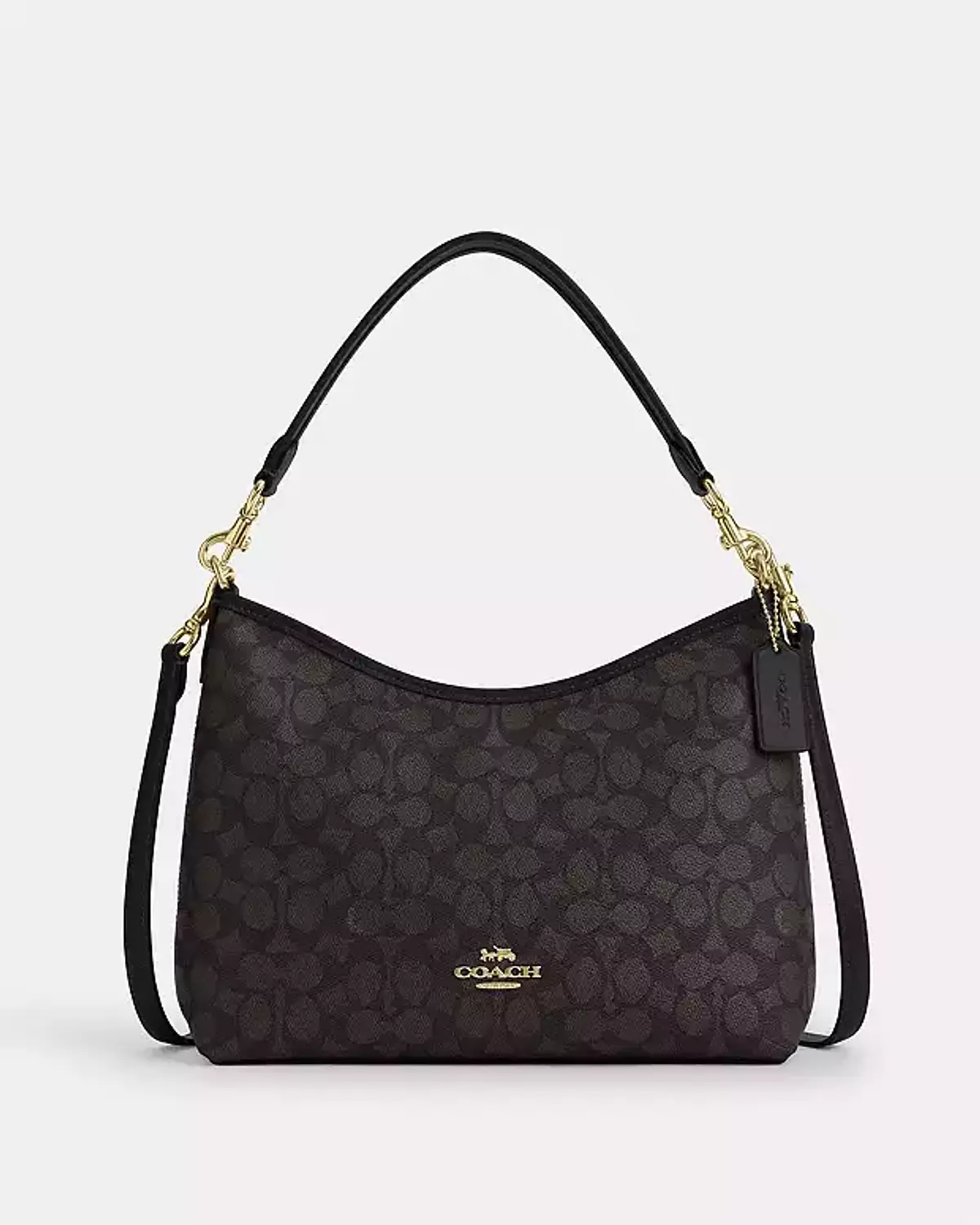 Coach laurel shoulder bag in signature canvas  1