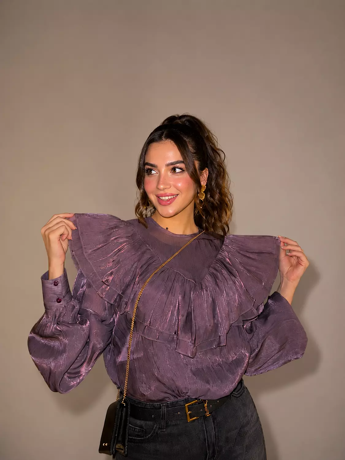 Draped Organza Blouse image