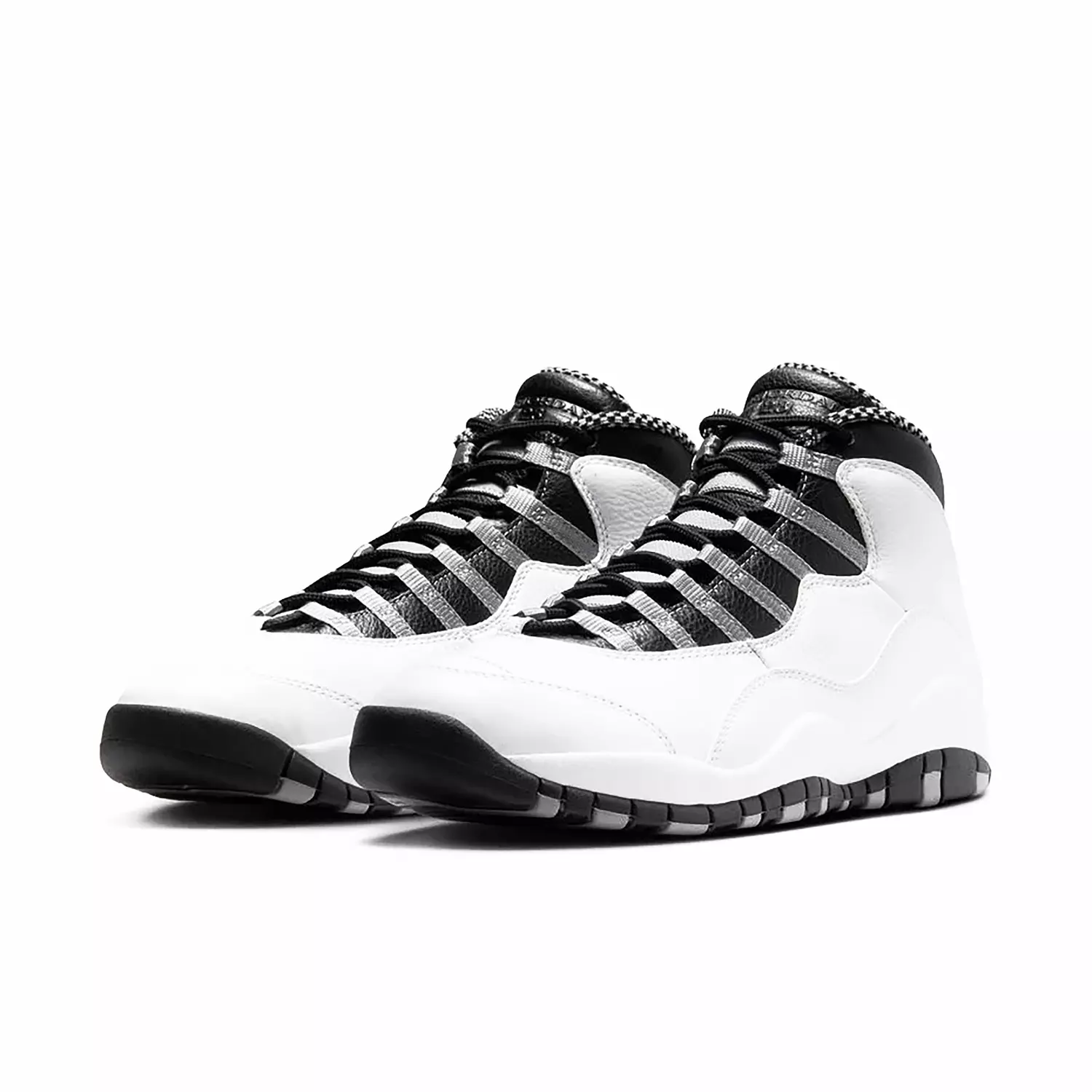 Jordan Air Jordan 10 Retro Trainers White Black Light Steel Grey Dark 2