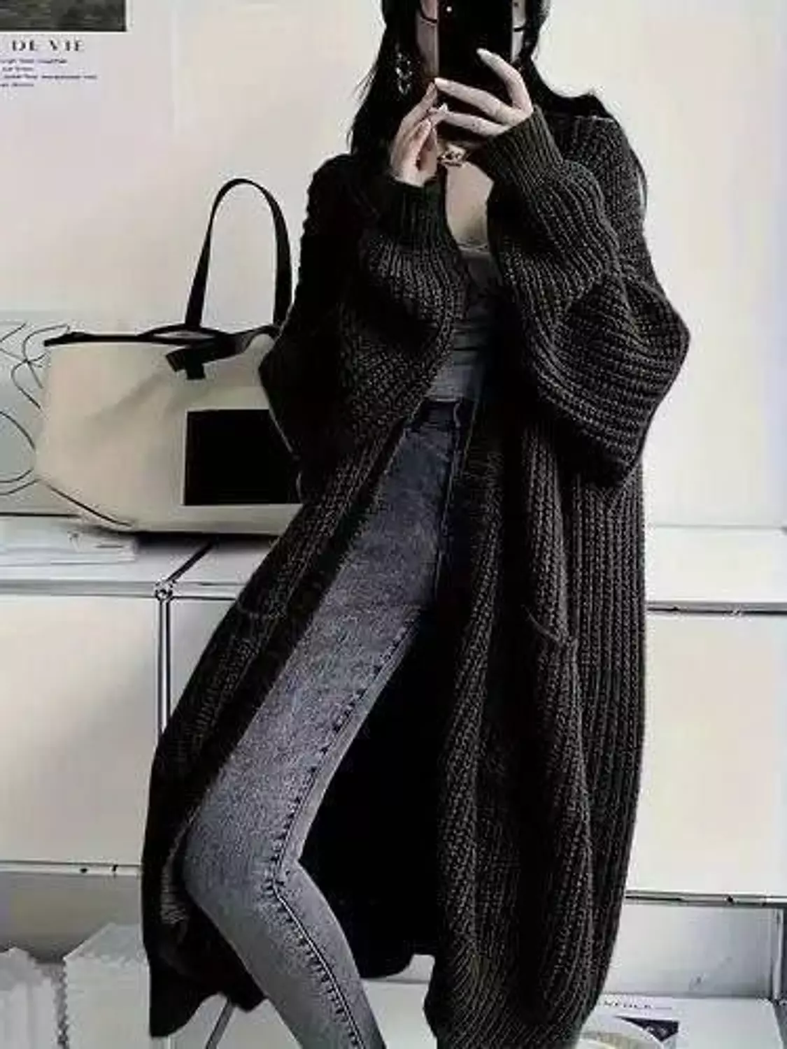 Long trico cardigan  6