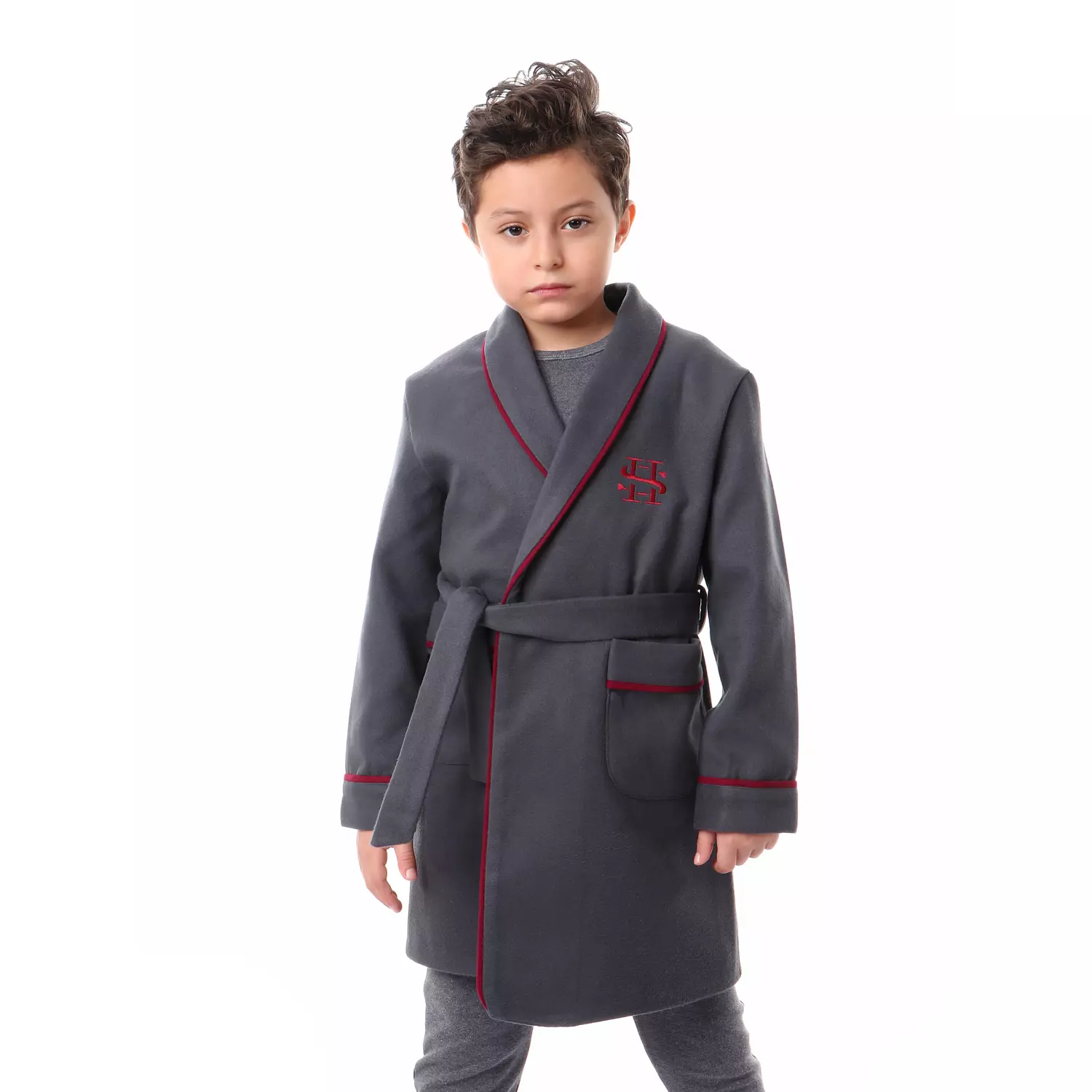 Shorto Kids Winter Robe - Grey -2462 image