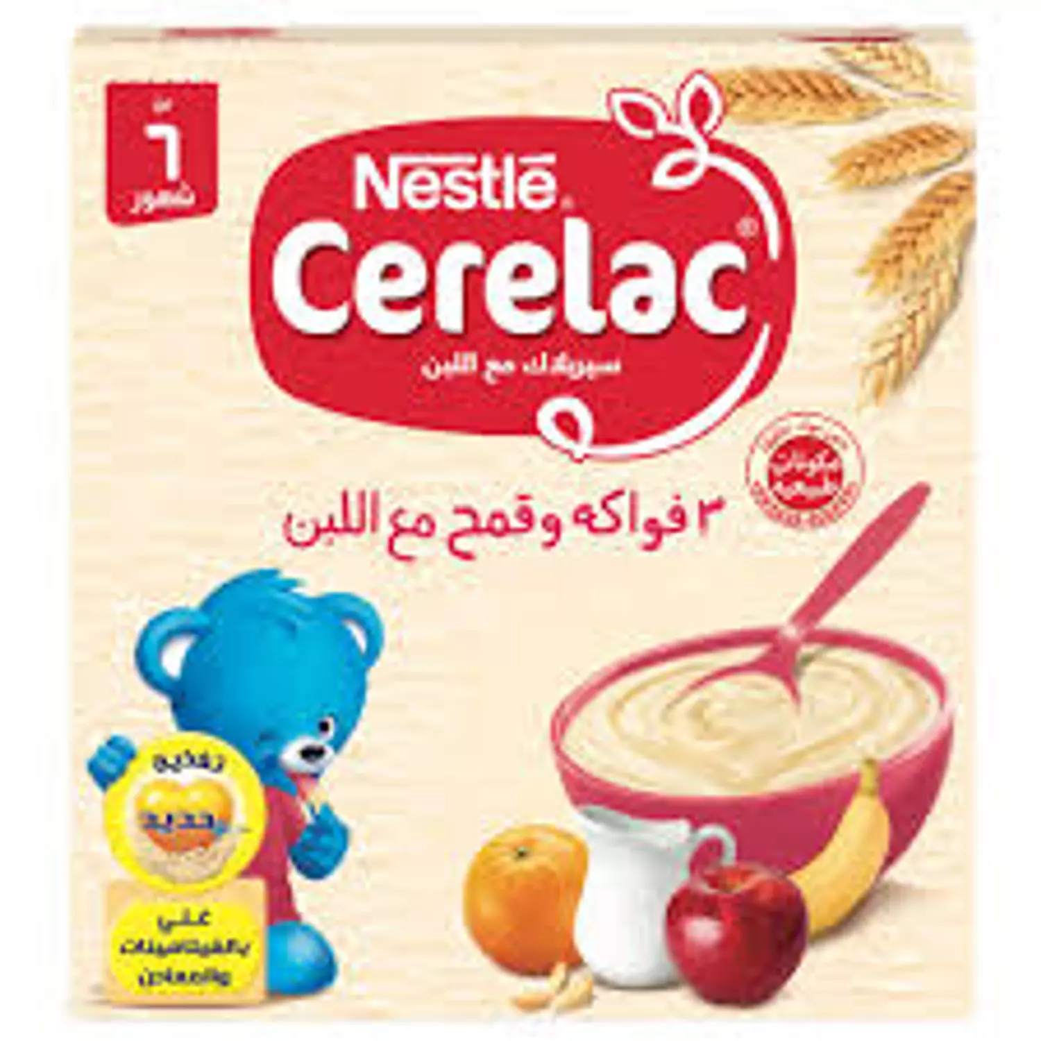 CERELAC 3 FRUITS AND WHEAT WITH MILK FROM 6 MONTH 125 GM image