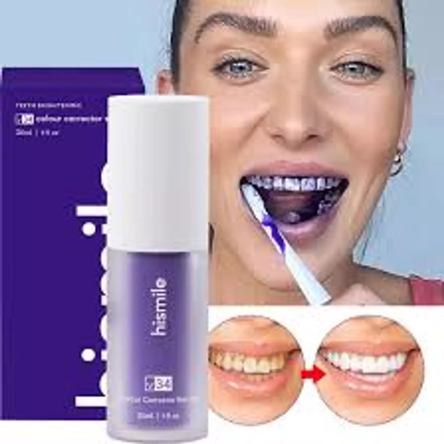 hismile  Teeth Brightening Hismiles V34 Colour Corrector Serum (30ml) 1