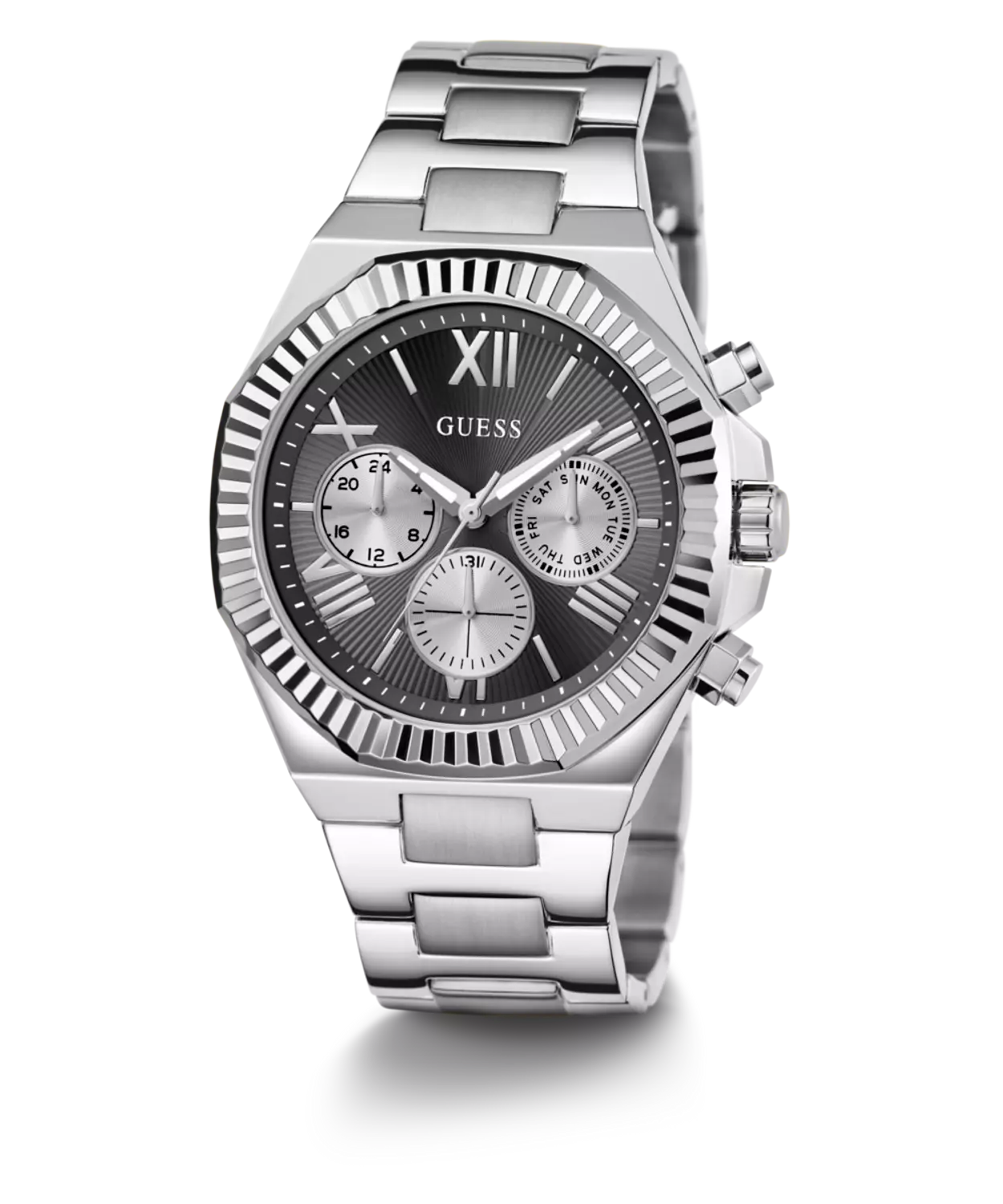 GUESS GW0703G1 Men's  Watch Silver Tone Stainless Steel Bracelet 3