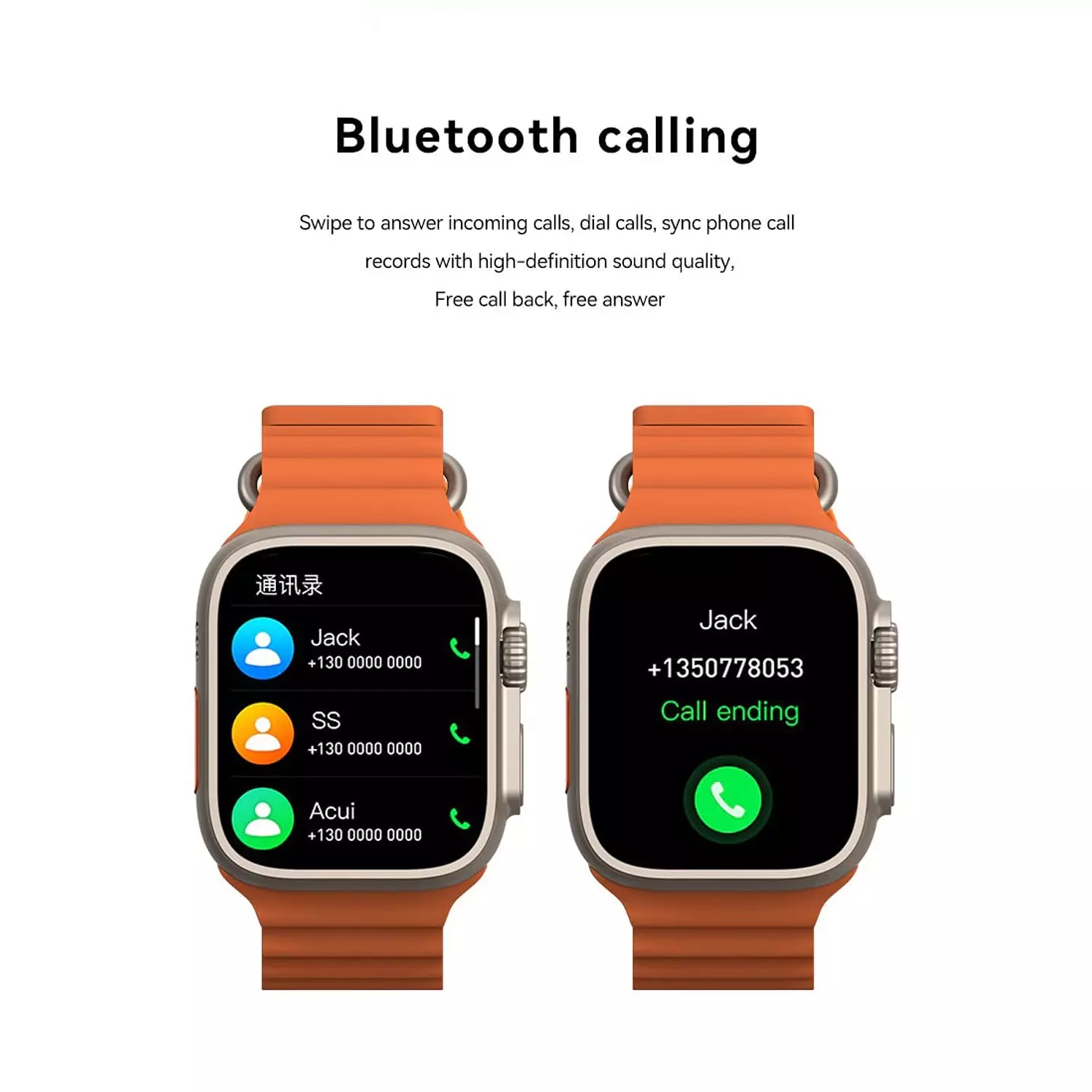 BW8 Ultra Smart Watch with 2.08-inch HD Screen, NFC Support, Wireless Charging, and Water Resistant 3