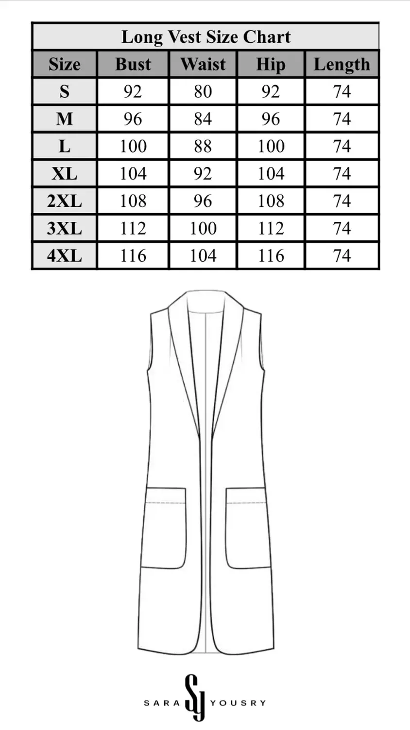 Navy Shadow long vest 1