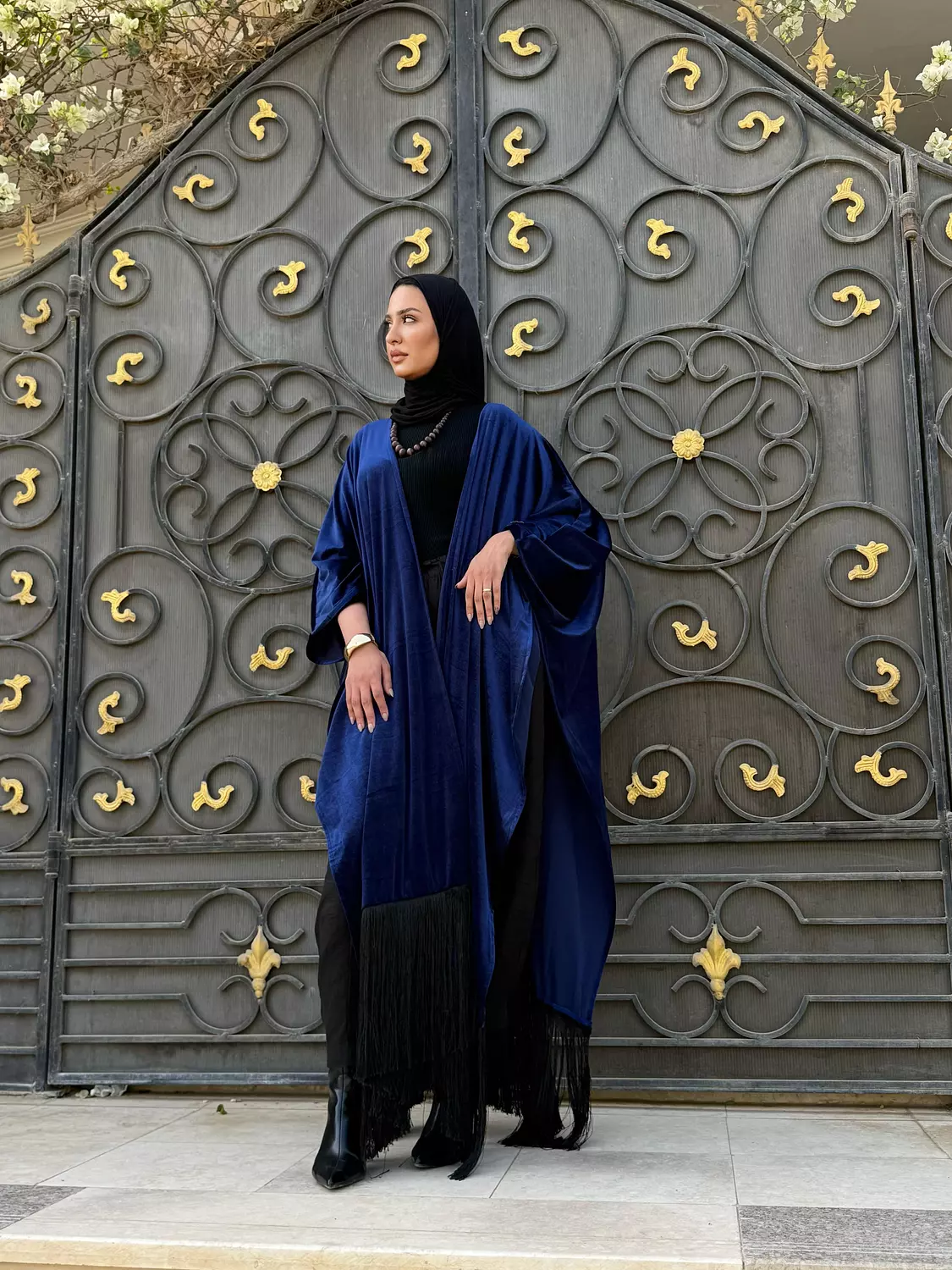Halima Royal Blue Kaftan 1