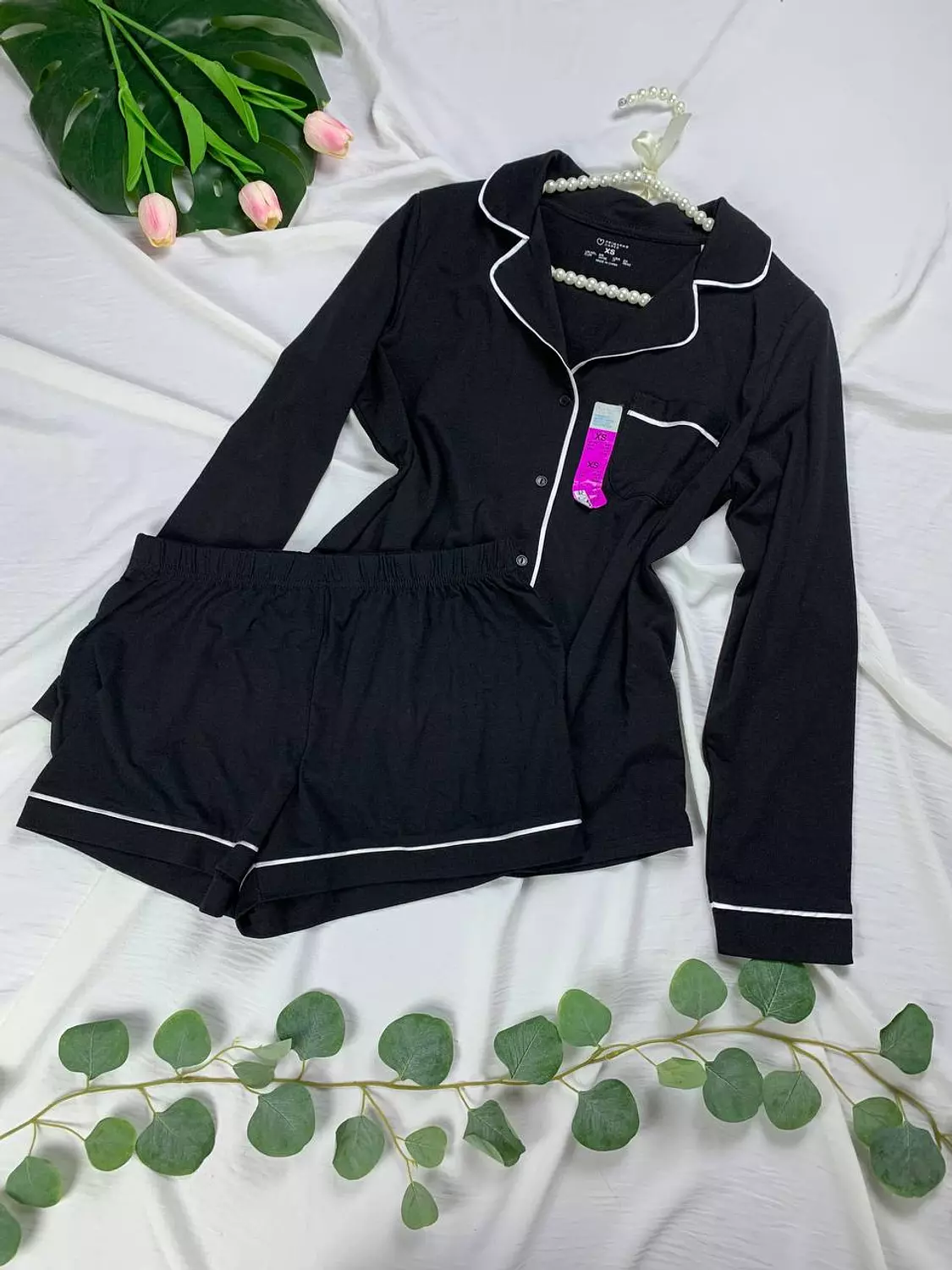 Hot short boyfriend pj set from primark xs hover image