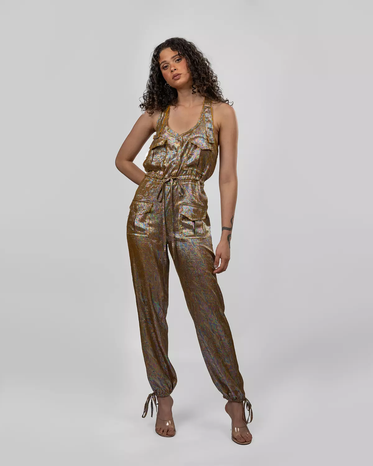 Multicolor Shimmery Jumpsuit 4