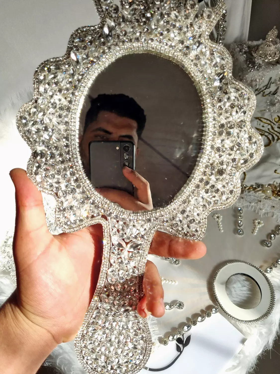 Luxury Crystal Hand Mirror 12 2