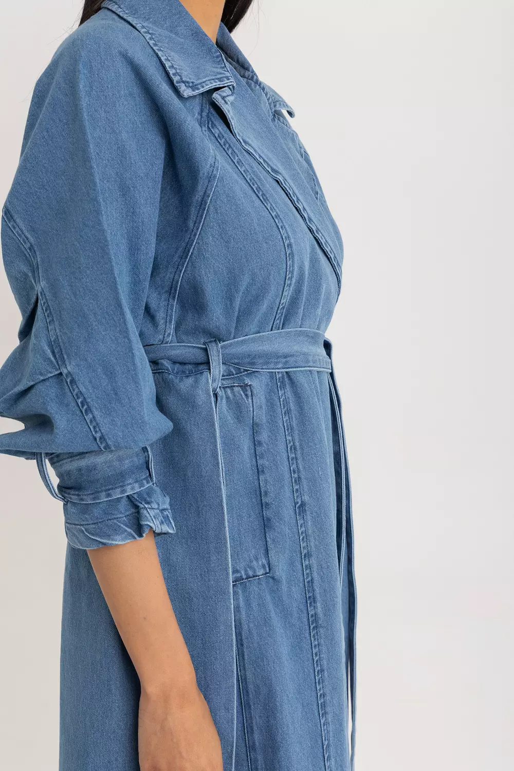 The Sophia Denim Trench Coat 15