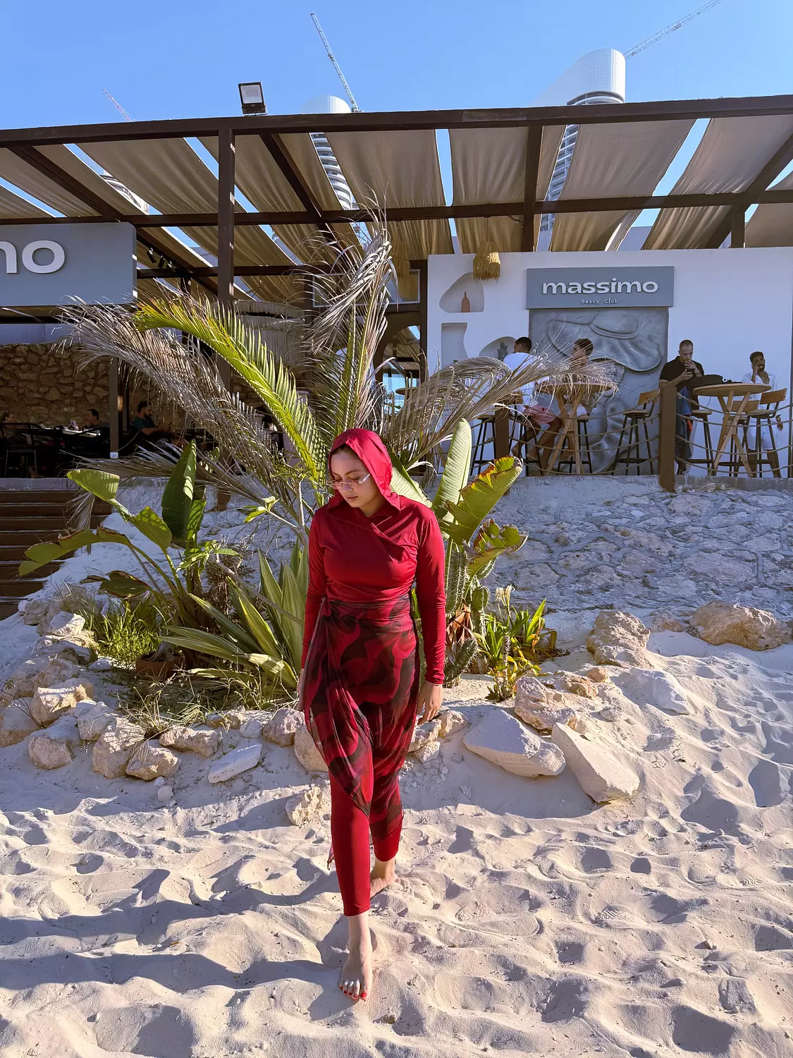 Maroon Marble Burkini 9
