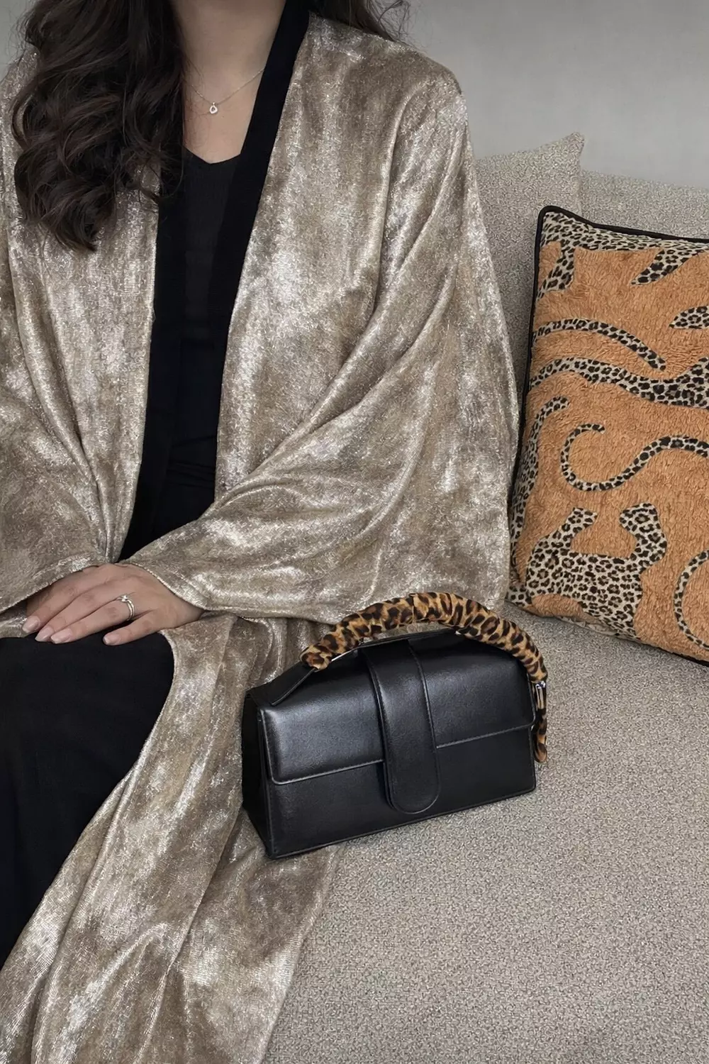 Dark Champagne Velvet Kaftan image