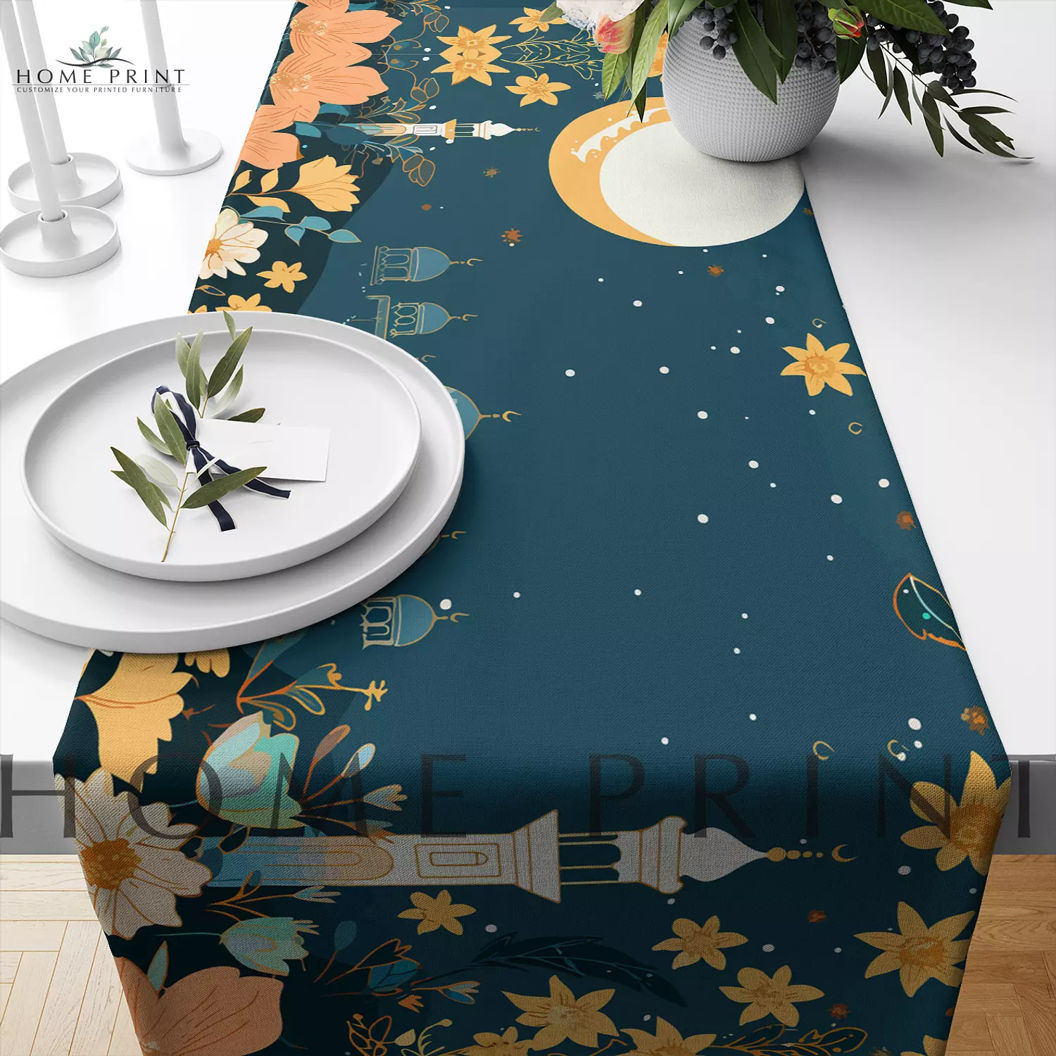 Ramadan Runner - Islamic Mosques Pattern - Multi Color image