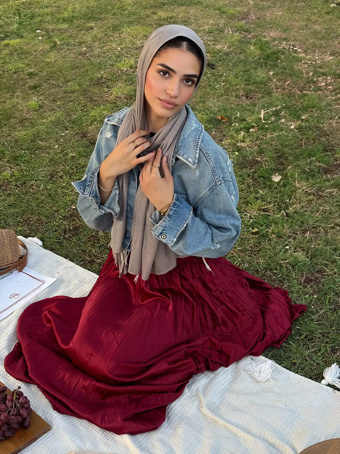 Sofia Skirt in Burgundy image