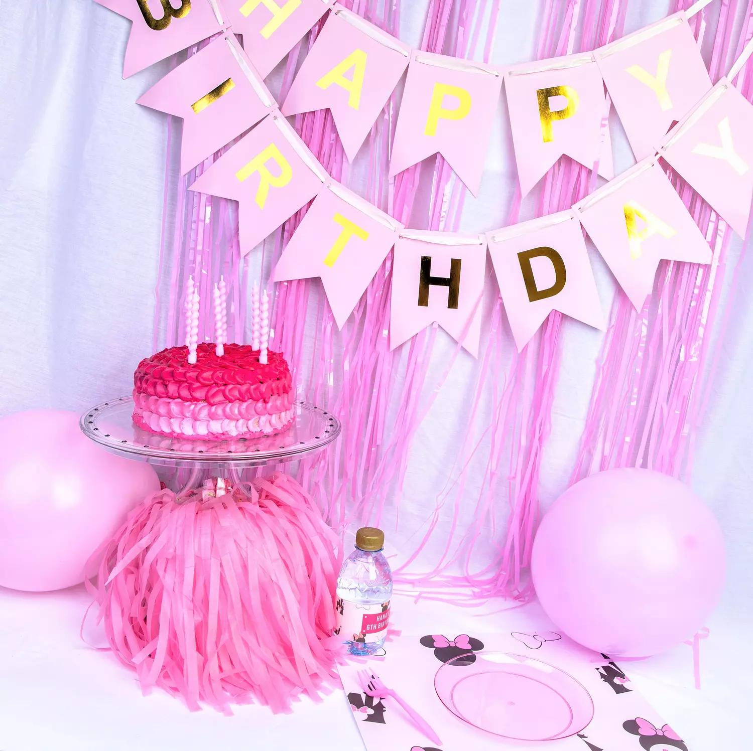 Pink Plastic Plates 6